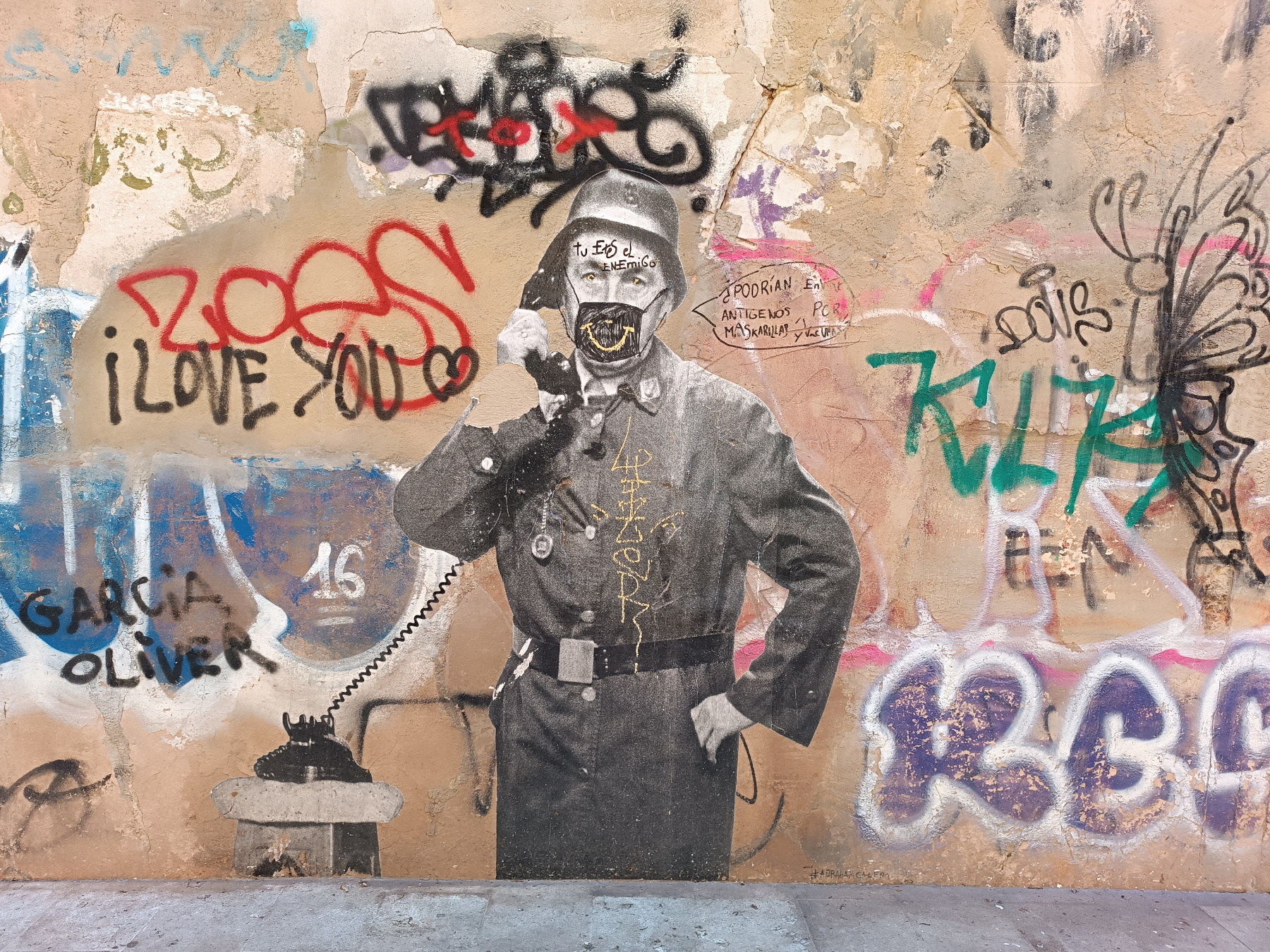 Street Art depicting Miguel Gila